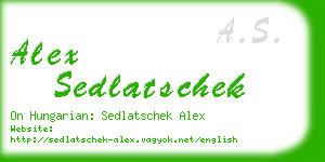 alex sedlatschek business card